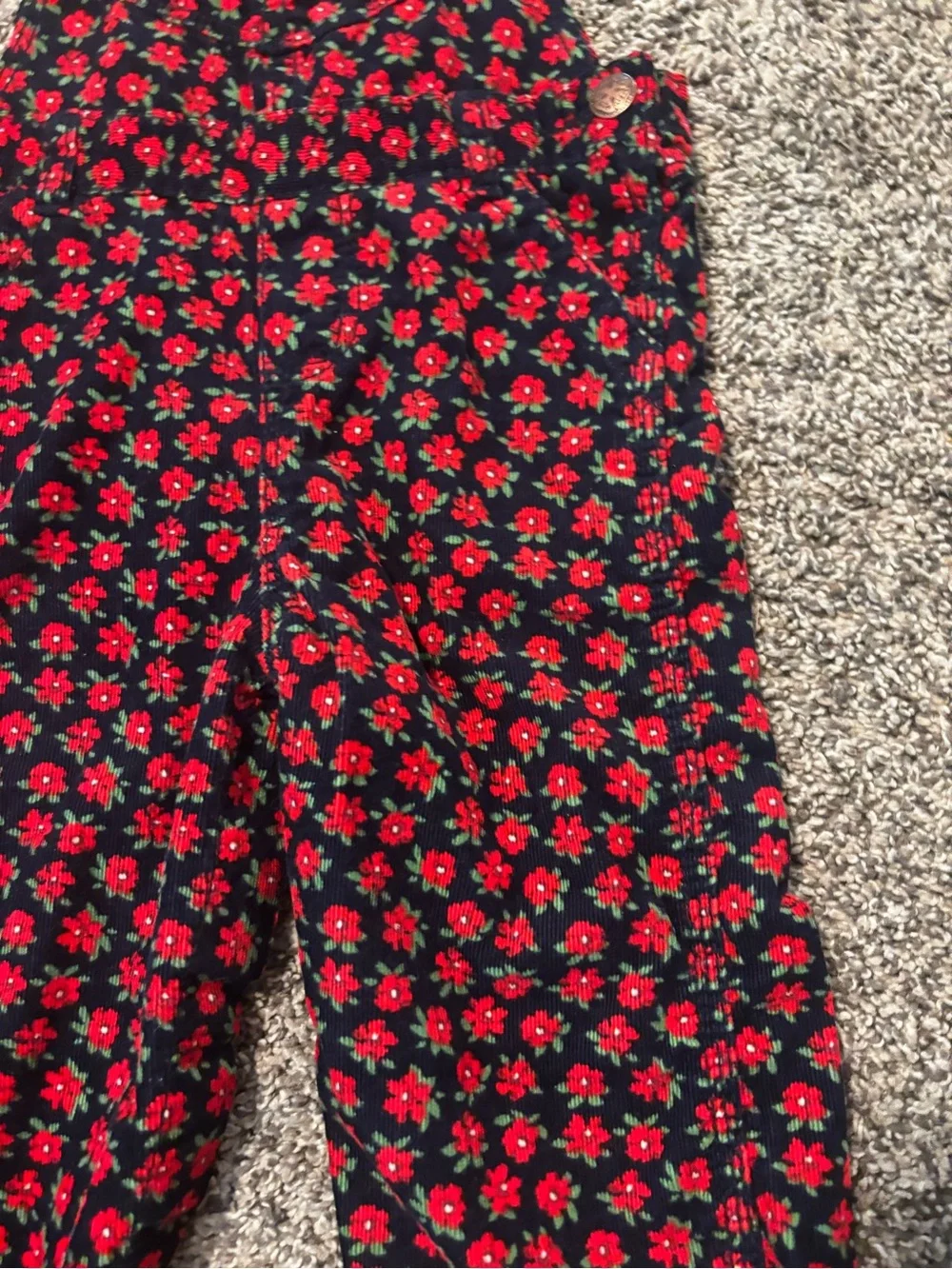 OshKosh B'Gosh Floral Corduroy Baby Overalls